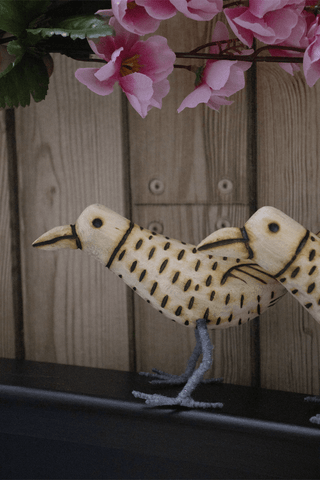 Chirayya Handmade Wooden Birds Set Of 2 Multi Veersingh Wooden Products