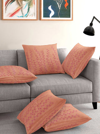Kasuti Embroidered Cotton Cushion Cover Pink Kai Krafts