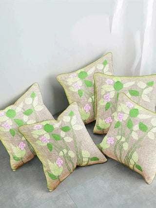 Sadabahar Kantha Embroidered Cushion Cover Peol