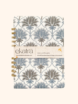 Handcrafted Sustainable A5 Wire Bound Paper Journal Ekatra