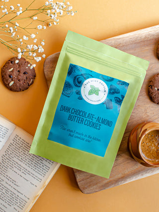 Dark Chocolate Almond Butter Cookies Pack of 6 The Mint Enfold