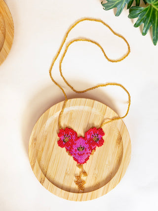 Handmade Beadwork Floral Bead Neackpiece Pusha Bead Work