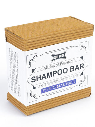 Goli Soda All Natural Probiotics Shampoo Bar for Normal Hair Pack Of Two Goli Soda