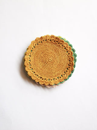 Cotton Crochet Coasters set of 6 Phir Studio