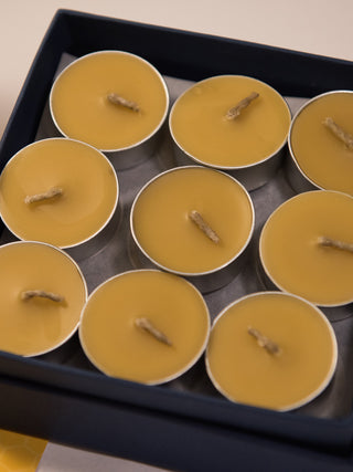 Unscented Tealight Candles Set Of Eighteen Tenacious Bee Collective