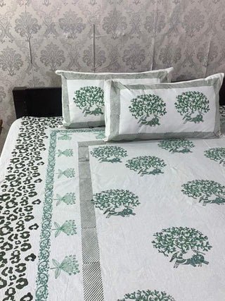 MP TRADITIONAL Motif Block Printed Bed Sheet Alankaran Designs