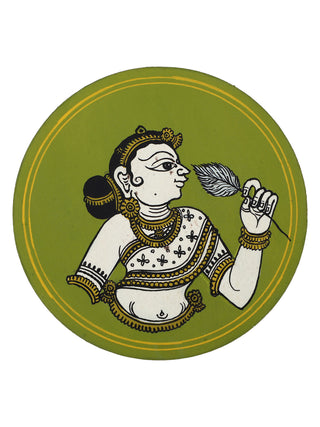 Handmade Indian Traditional  Ganjifa Fridge Magnets (Shishir) Potli