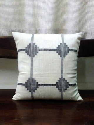 ADITI Extra Weft Cushion Cover Off-White Bun.kar Bihar