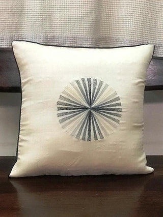SANTIH Kora Base Handwooven Cushion Cover Off-White Bun.kar Bihar