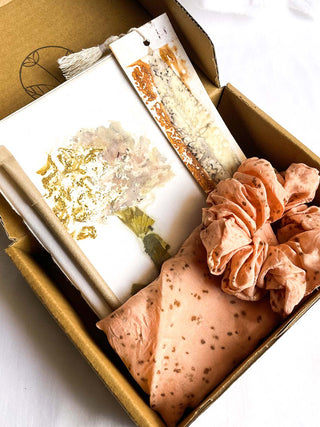 Gift Box- Peach with brown dots Ecoshi