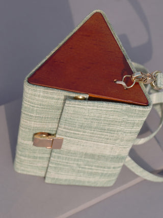 The Green Triangle Shoulder Bag Label Sneha