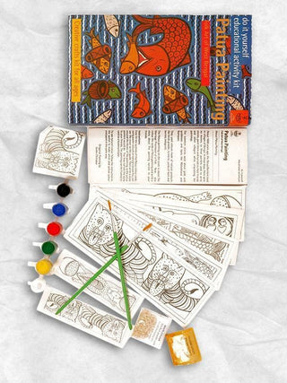 DIY Educational Colouring Kit - Patua Painting of West Bengal for Young Artists (5 Years +) Potli