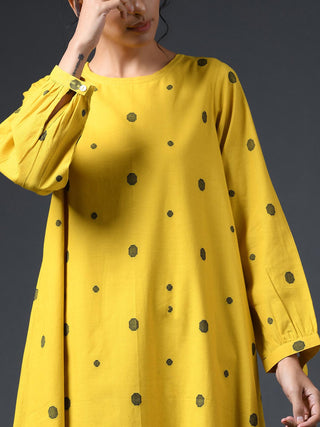 Lily Polka Dress Yellow Vasstram