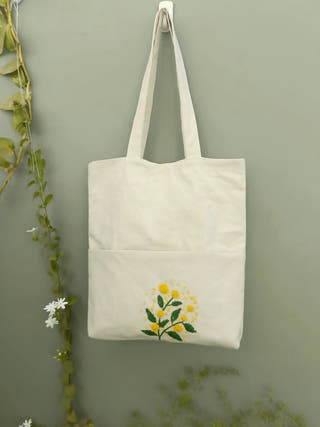 Canvas Off White Tote bag