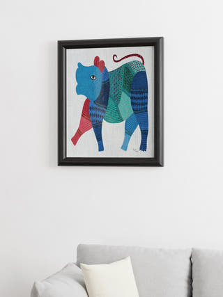 Handpainted Gond Art - Unframed Kailash Pradhan