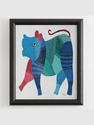 Handpainted Gond Art - Unframed Kailash Pradhan