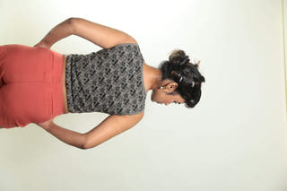 Checkered Crop Top Grey Wear Equal