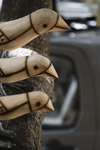 Dove Handmade Wooden Birds Set Of 3 Multi Veersingh Wooden Products