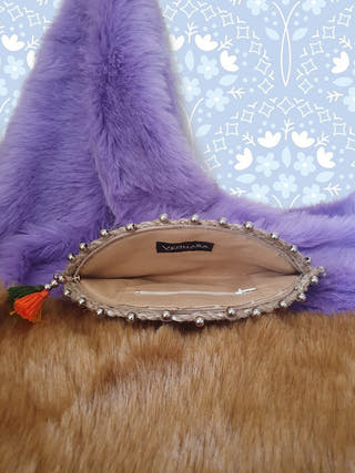 Jute Hand Embroidered Lime Purse