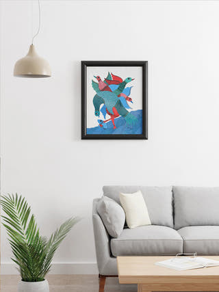 Life of Forest Gond Art Painting- Unframed Kailash Pradhan