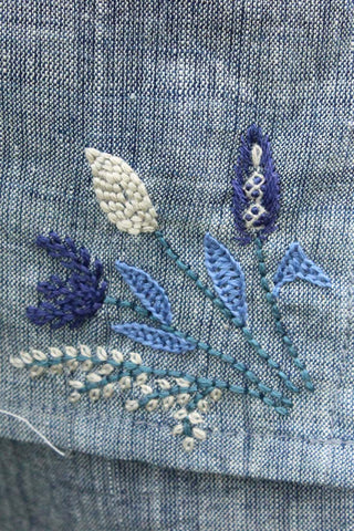 Hand Embroidered millet  top Multi Porgai