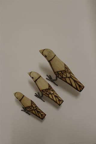 Dove Handmade Wooden Birds Set Of 3 Multi Veersingh Wooden Products