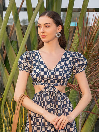 Blue Haze A-Line Maxi Dress