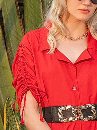 Chilli Charm Front Button-Up Maxi Dress