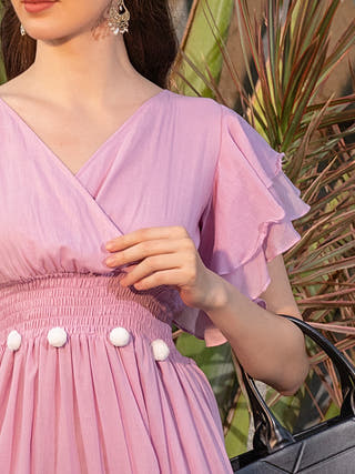 Lavender Luxe Fit & Flare Midi Dress