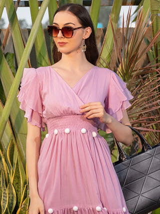 Lavender Luxe Fit & Flare Midi Dress