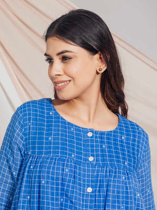 Eshani Hand Woven Cotton Jamdani Dress Earth Route 