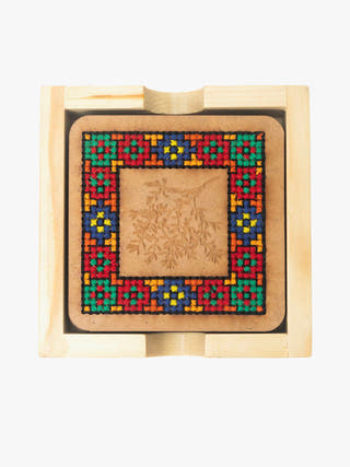 Zig Zag Coaster Blue