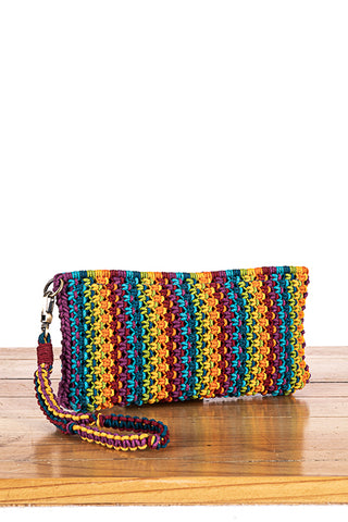 Iris Blended Hand Knotted Pouch Multi Color One 'O' Eight Knots