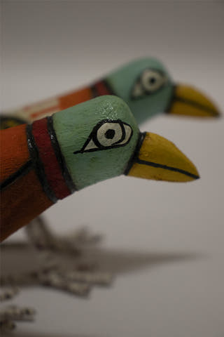 Ram Chirayya Handmade Wooden Birds Set Of 2 Multi Veersingh Wooden Products