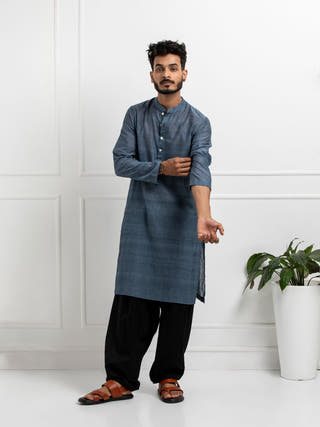 Mandhav Hand Woven Cotton Men's Kurta