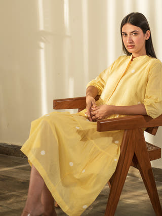 Yellow Polka Tier Dress