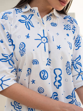 Doodle Print Tunic with Pant