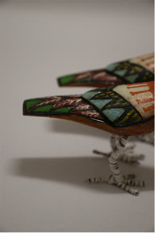 Ram Chirayya Handmade Wooden Birds Set Of 2 Multi Veersingh Wooden Products