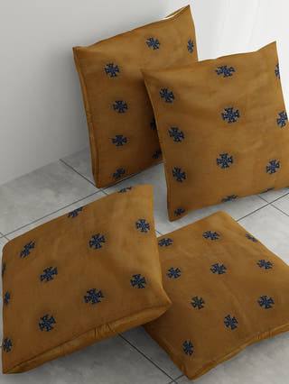 Kasuti Embroidered Cushion Cover Green Kai Krafts