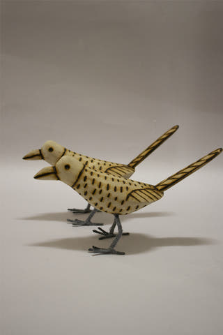 Chirayya Handmade Wooden Birds Set Of 2 Multi Veersingh Wooden Products