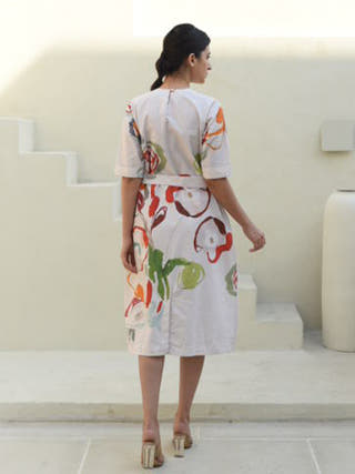 Floral Print Belt Dress