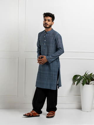 Mandhav Hand Woven Cotton Men's Kurta