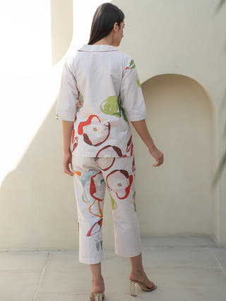 Floral Print Jacket with Pant