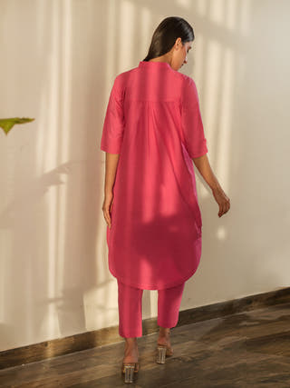 Rani Pink Shirt Tunic and Pant Set