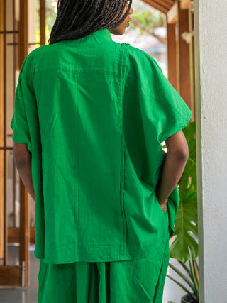 Aastey Mul Dhoti Green - Handloom Cotton Kurta for women in Green color