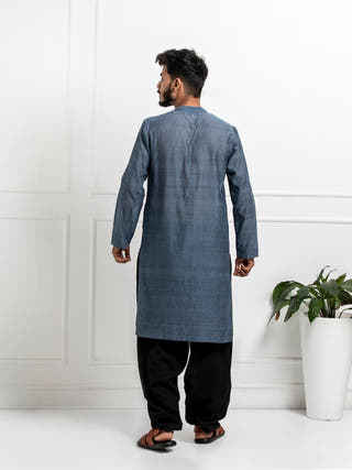 Mandhav Hand Woven Cotton Men's Kurta