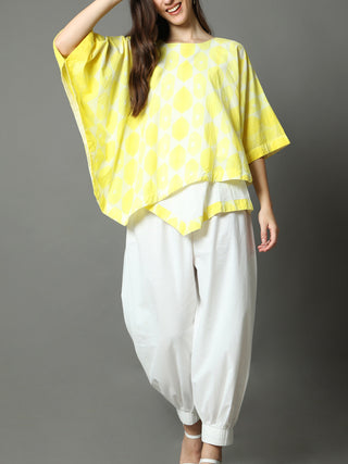 Pinacoloda Sunflower Poncho Top Yellow AMAR KOSA