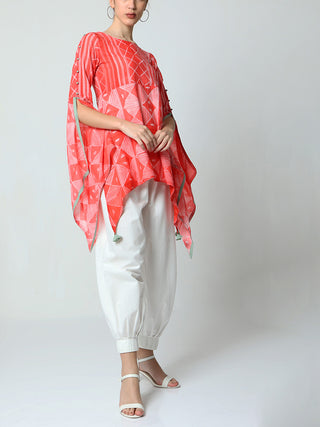 Rumi Butterfly Sleeve Top Red AMAR KOSA