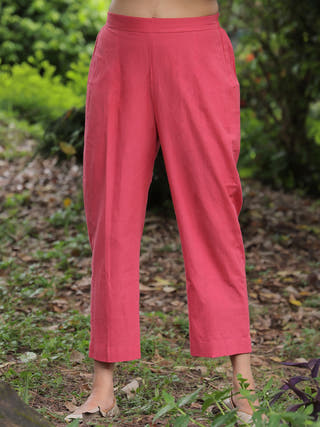 Off White Pink Jamdani Handwoven Pure Cotton Kurta Set With Dupatta