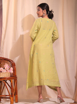 Mint Delight Jamdani Dress